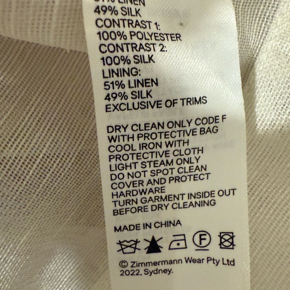 ZIMMERMAN NWOT long sleeve princess minidress - Picture 15 of 16